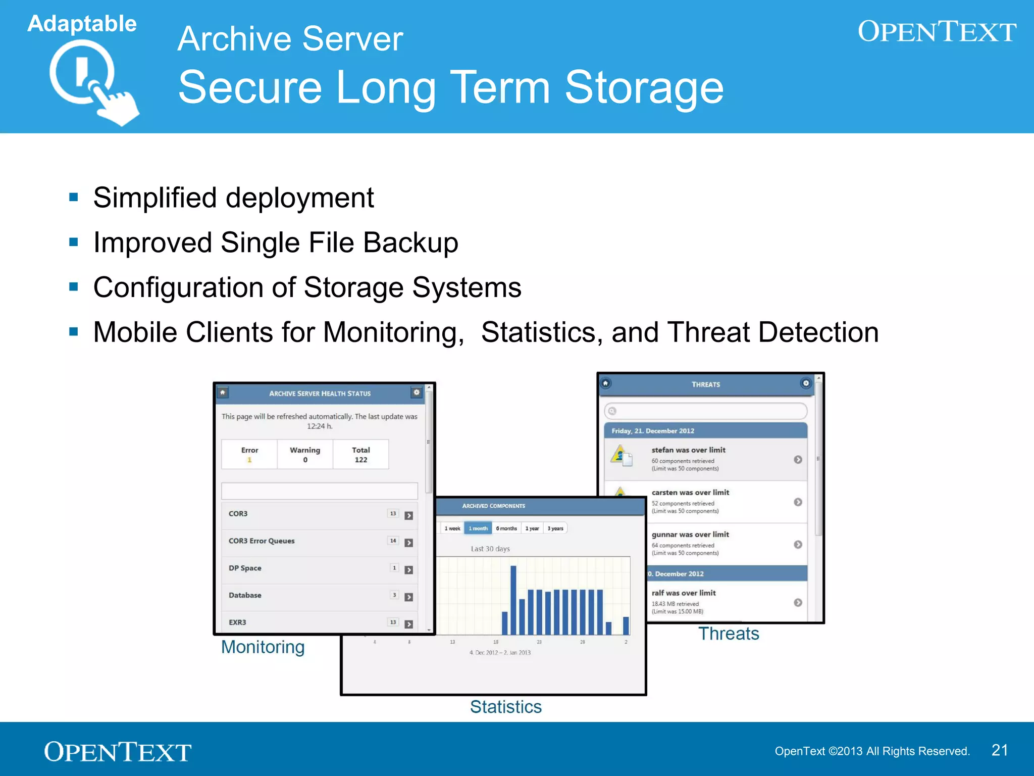 Deep Integration 10.5
Enterprise Applications, MS SharePoint, SAP Portal
 