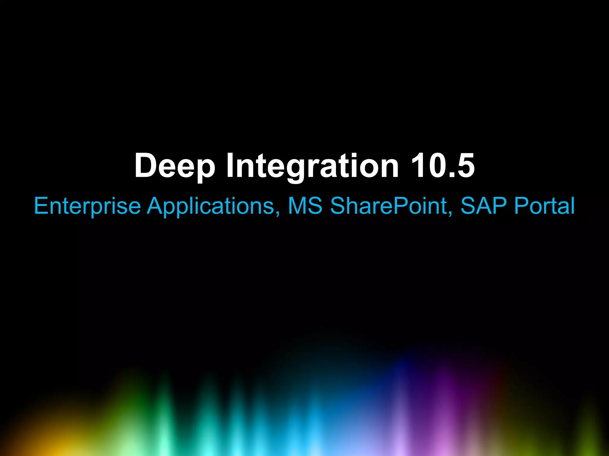 OpenText ©2013 All Rights Reserved. 22
OpenText Extended ECM
…
Prima-
vera
E-Busi-
ness
Suite
Ariba
P2P
SAP
EHS
SAP
CRM
SAP
PPM
SAP
Real
Estate
SAP
SD
SAP
MM
SAP
SRM
SAP
PM
Dy-
namics
CRM
Great
Plains
Maximo …
Service Provider Interfaces (SPIs)
OpenText Extended ECM
Enterprise Applications Integration
Application Programming Interface (API)
 OpenText provides integrations as Products
 SAP Business Suite, Oracle E-Business Suite
 Blueprints for dedicated Business Applications
 Custom Integrations into arbitrary Enterprise Applications
 