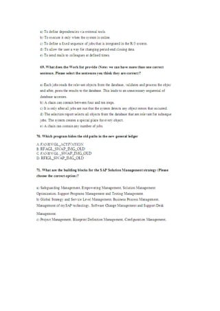 Sap fi certification questions