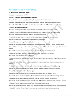 Sap fico training | PDF