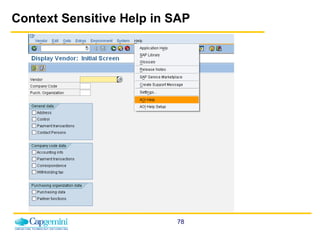 Context Sensitive Help in SAP 