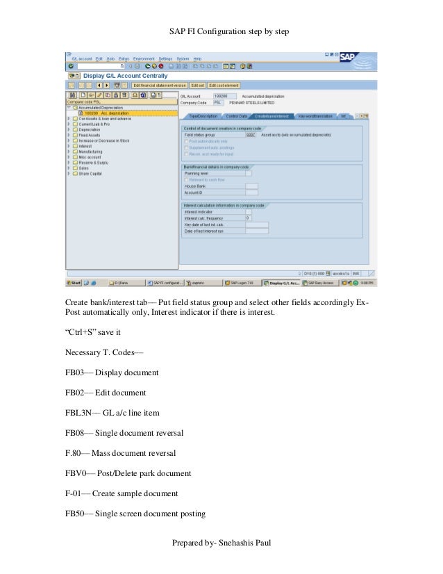sample 01 sap document f configuration fi Sap sample 01 sap document f configuration fi Sap