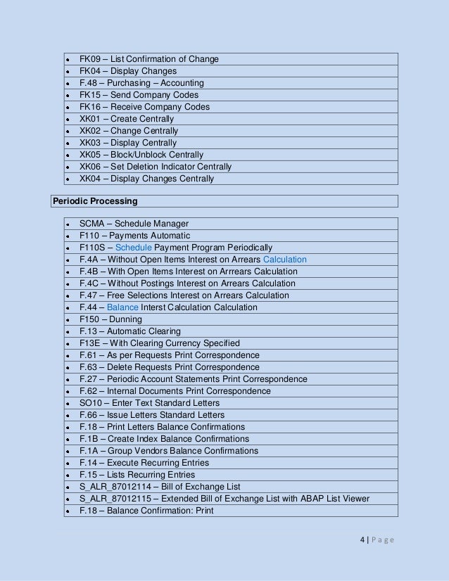 Sap fico shortcut keys