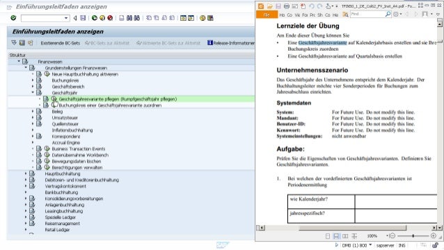 SAP FI DE TFIN50 U02 _c2 Geschaeftsjahresvariante. tc.fb60 ...