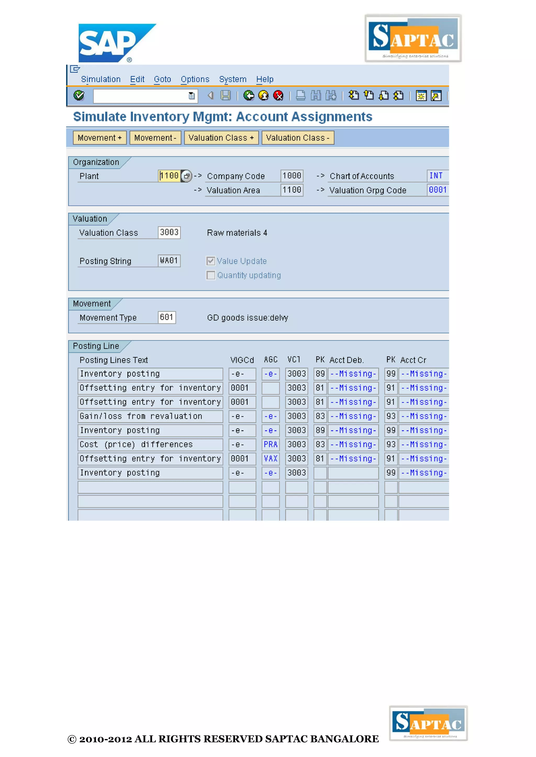 © 2010-2012 ALL RIGHTS RESERVED SAPTAC BANGALORE 
 