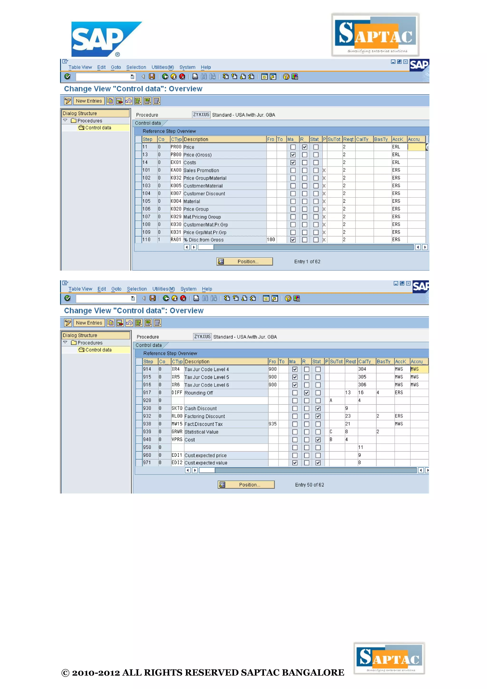 © 2010-2012 ALL RIGHTS RESERVED SAPTAC BANGALORE 
 