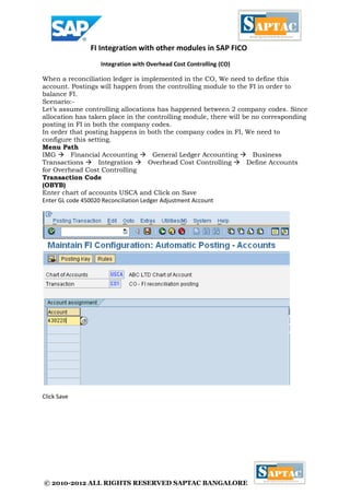 Sap fi integration with other modules in sap fico | PDF