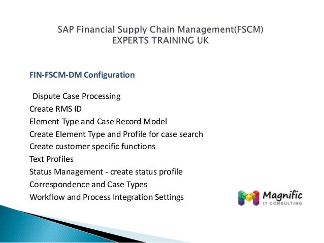 Sap Financial Supply Chain Managementfscm Experts Training Ukmagni