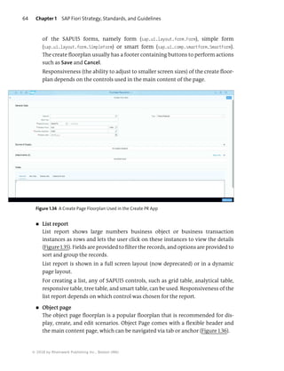 Chapter 1 SAP Fiori Strategy, Standards, and Guidelines
66
The object page layout can be realized either using SAP Fiori e...