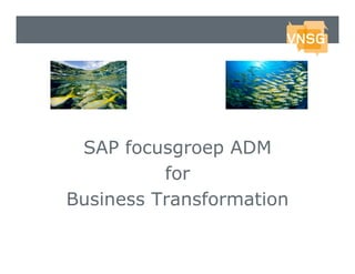 SAP focusgroep ADM
for
Business Transformation

 