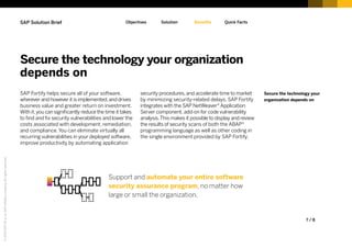 SAP Fortify by Micro Focus. | PDF | Computer Software and Applications ...
