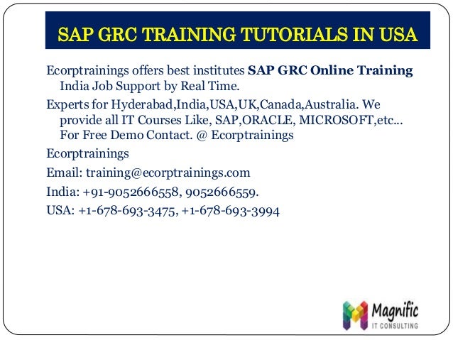 Sap grc security/training sap tutorial training in chennai