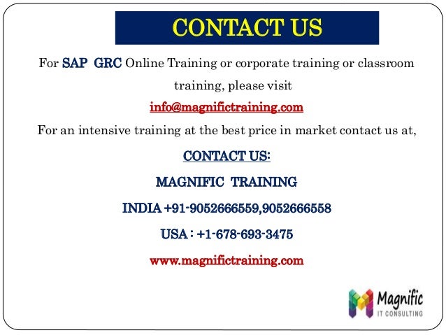 Sap grc security/training sap tutorial training in chennai