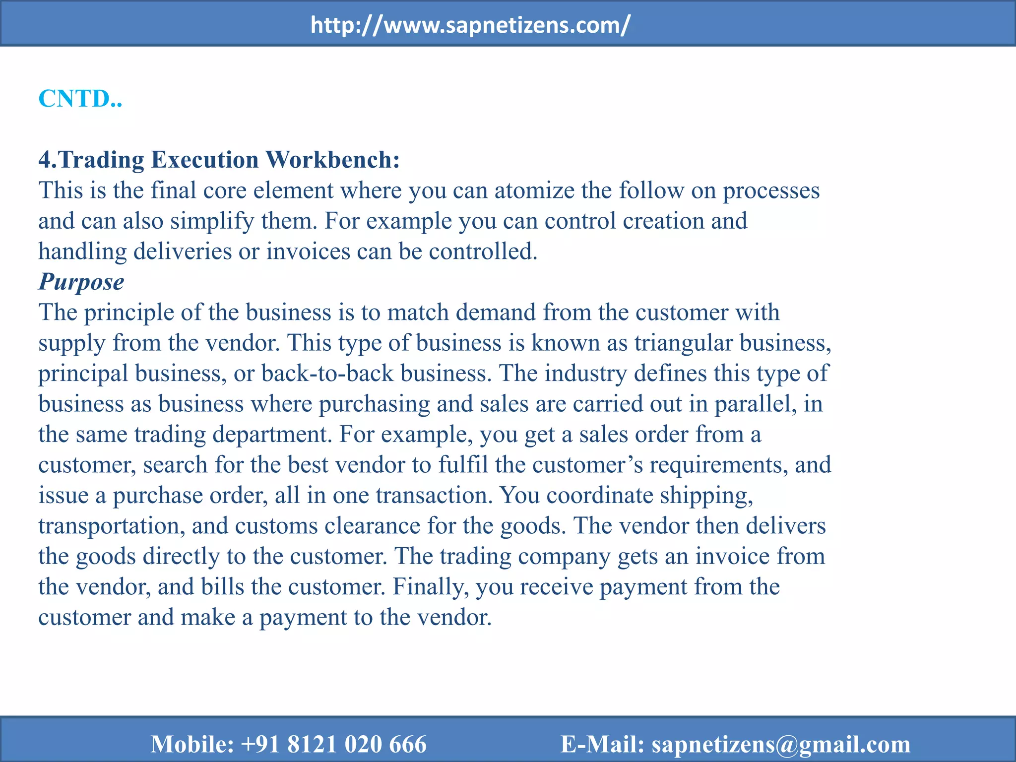 SAP GTM Online Training SAP GTM Training SAP Netizens PPT