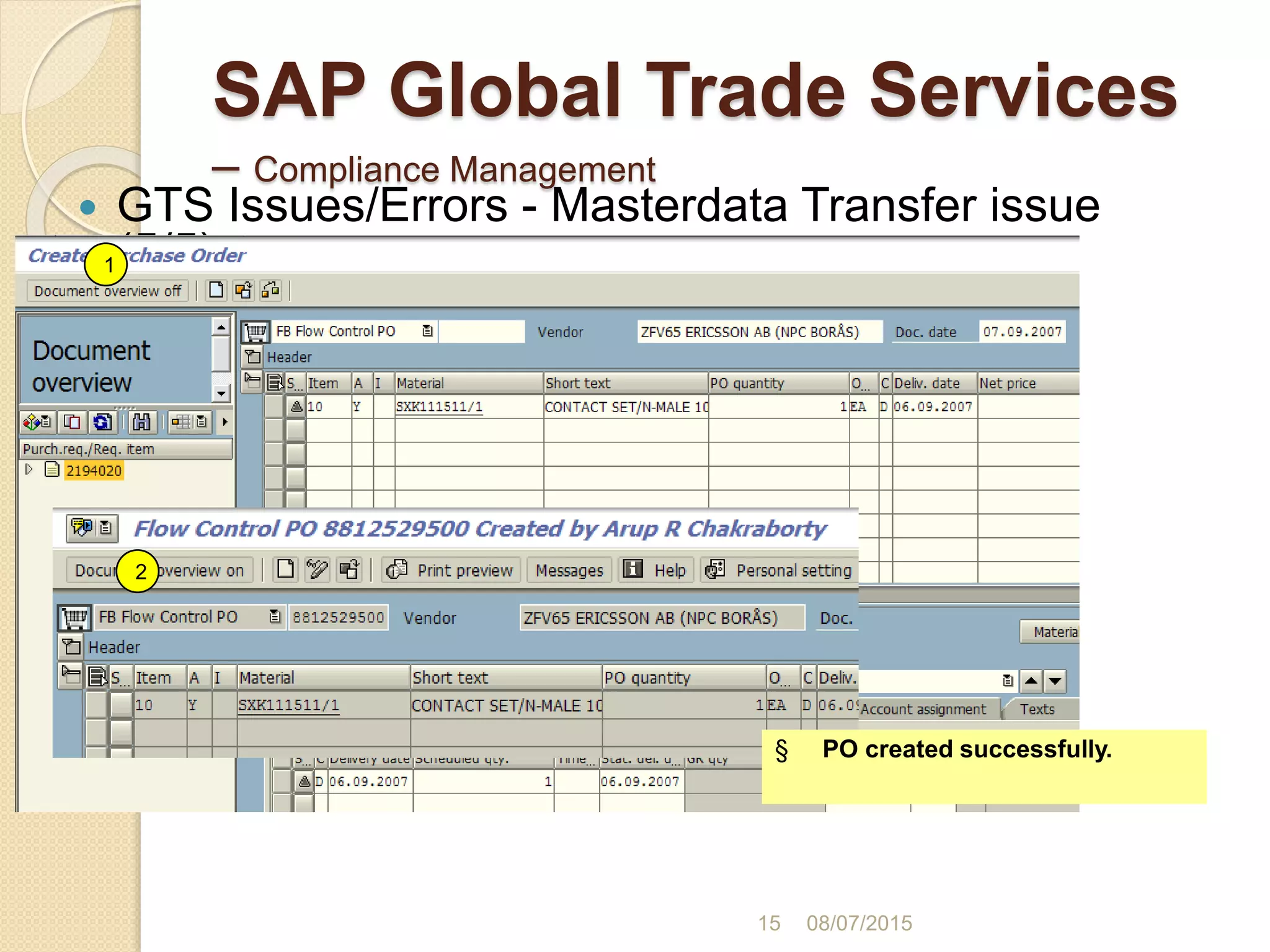 SAP GTS Online Training | PPTX