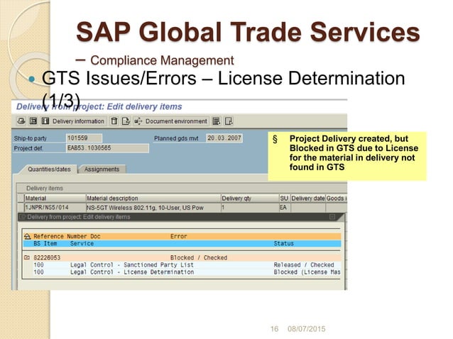 SAP GTS Online Training | PPTX