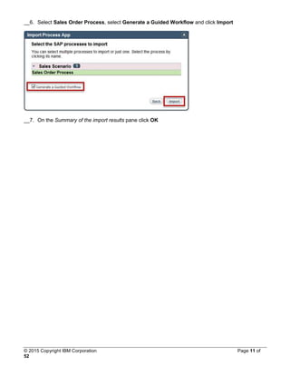 SAP guided workflow in IBM BPM | PDF