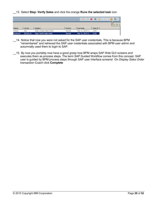 SAP guided workflow in IBM BPM | PDF