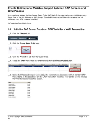 SAP guided workflow in IBM BPM | PDF