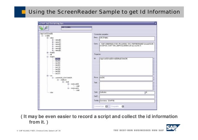 Sap gui scripting api with guixt
