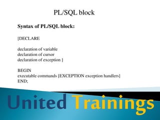 Oracle PL/SQL online training | PL/SQL online Training | PPT