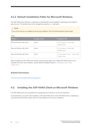 Sap hana client_installation_update_guide_en | PDF