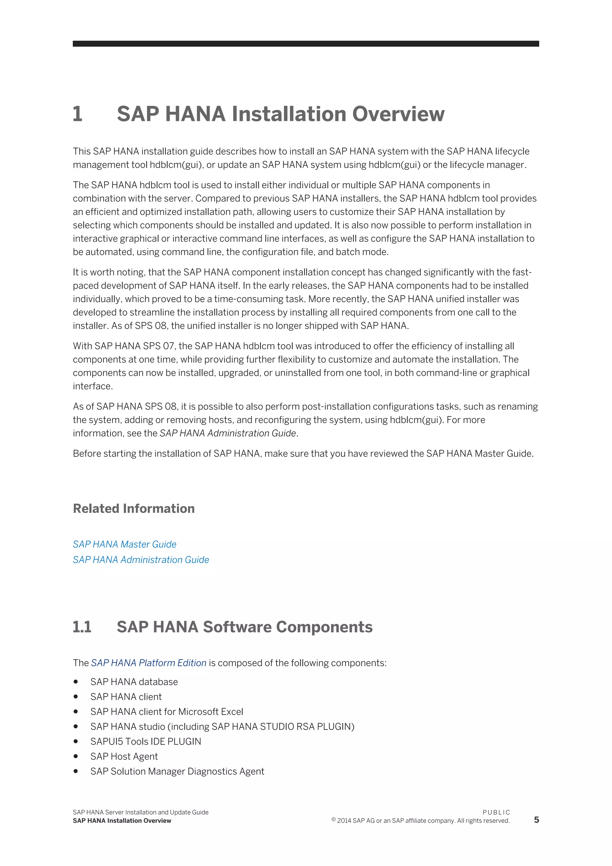 Sap hana server installation guide | PDF