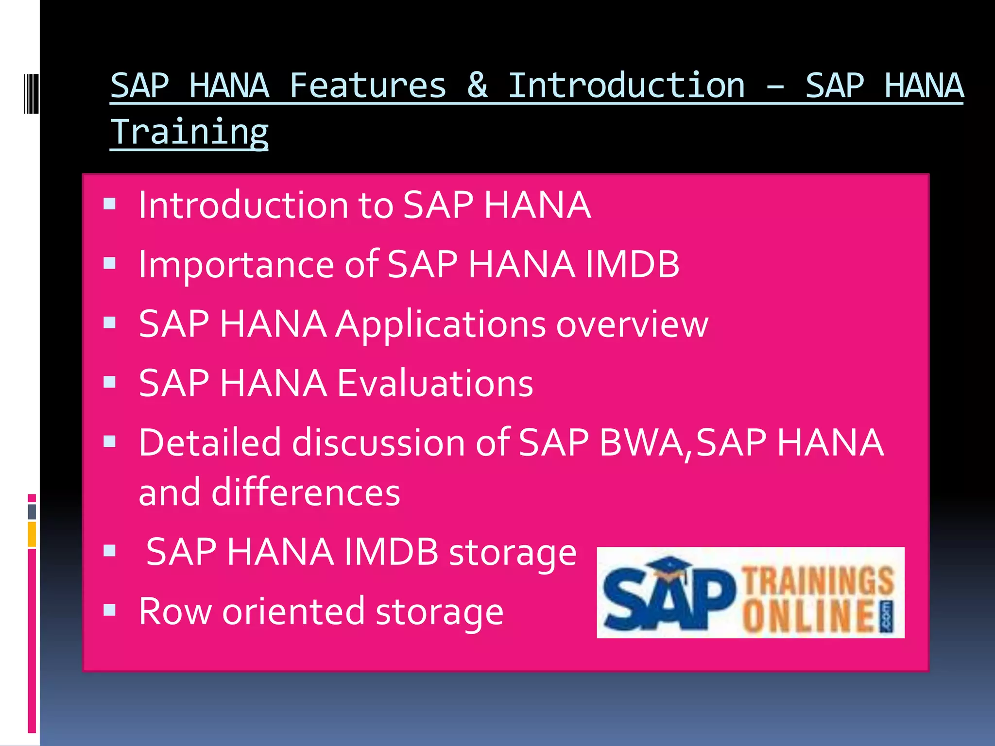 Sap hana training | PPT