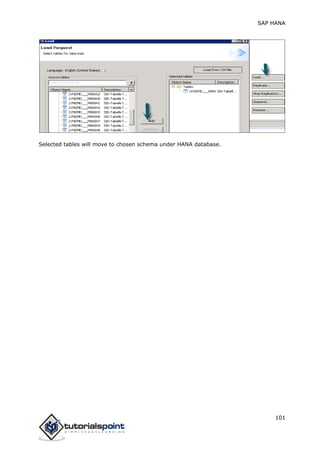 SAP HANA
101
Selected tables will move to chosen schema under HANA database.
 