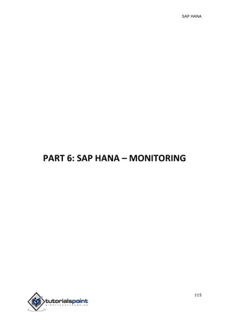 SAP HANA
115
PART 6: SAP HANA – MONITORING
 