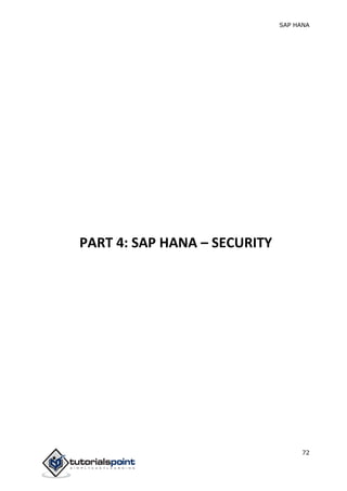 SAP HANA
72
PART 4: SAP HANA – SECURITY
 