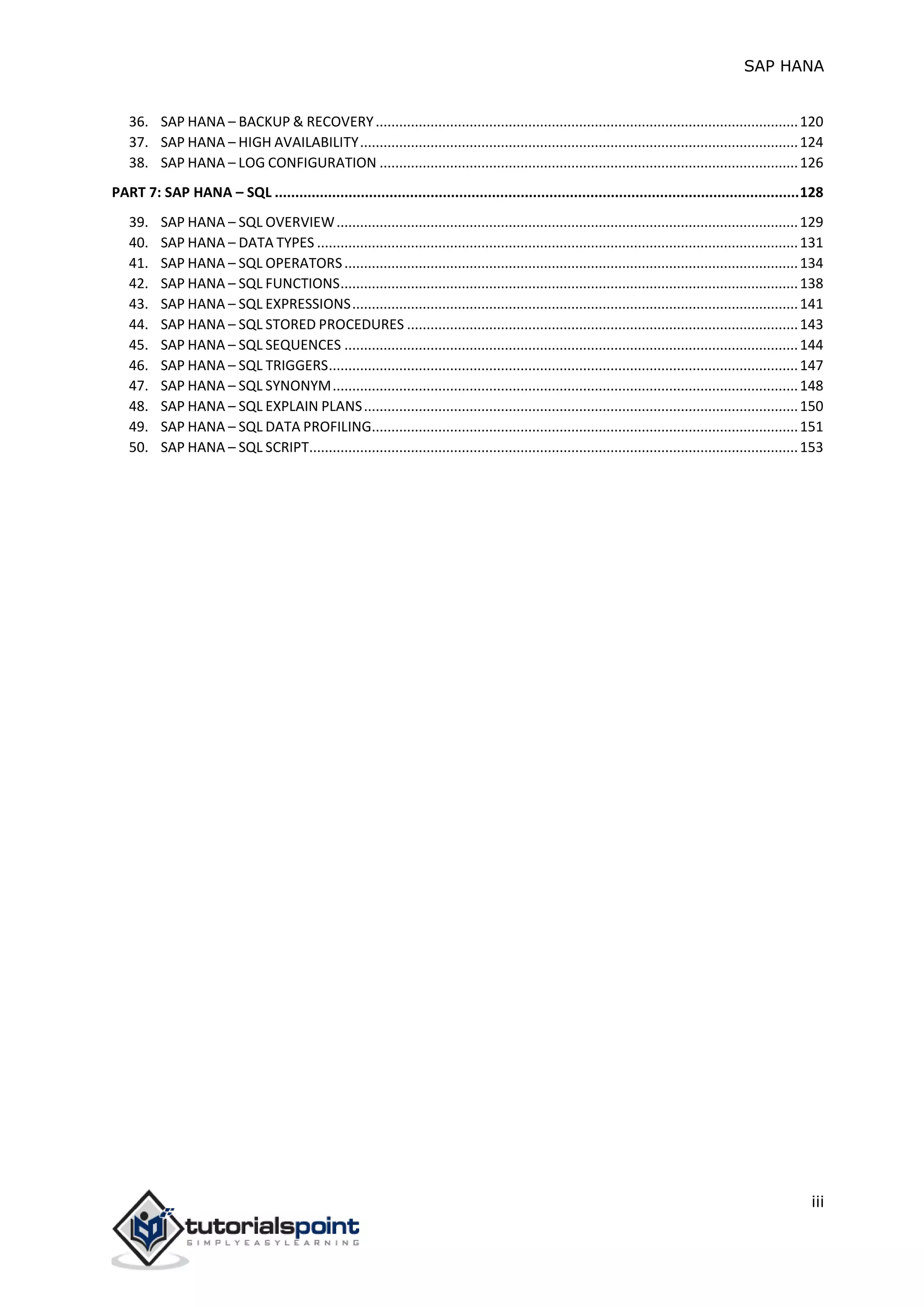 Sap hana tutorial pdf