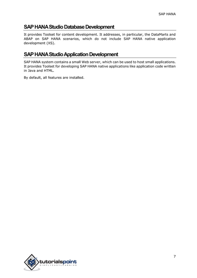 Sap hana tutorial pdf