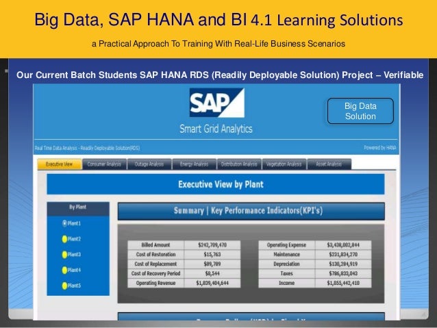 "New Batch" - Big Data, SAP HANA & BOBI 4.1 Learning Solutions - Star…