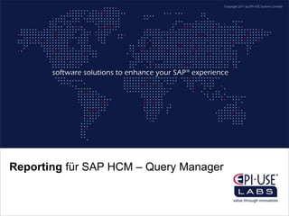 Reporting für SAP HCM – Query Manager
 