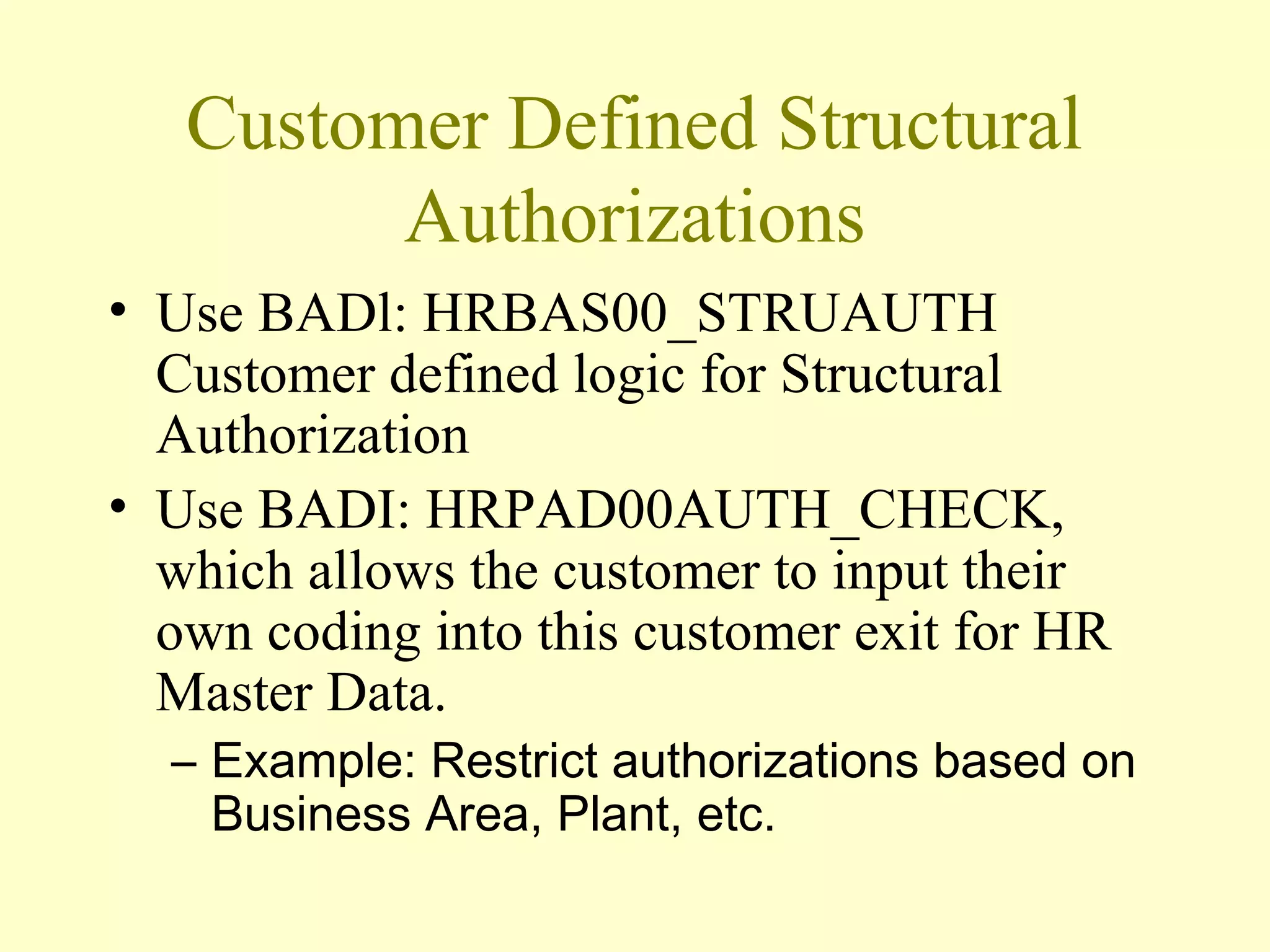 SAP HCM Structural Authorization Overview Presentation | PPT