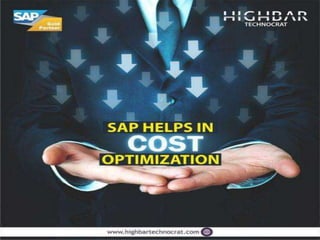 SAP Helps in Cost Optimization.Ppt