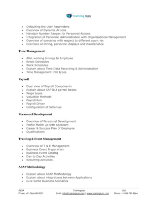 SAP HR HCM ONLINE TRAINING | PDF