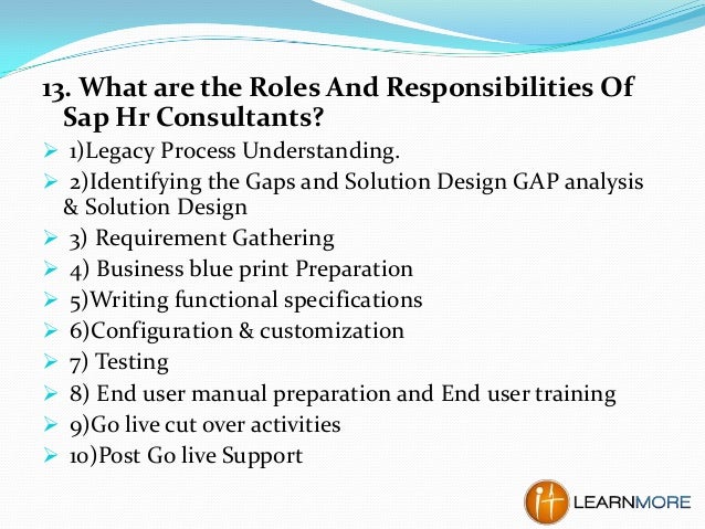 hr consultant job description