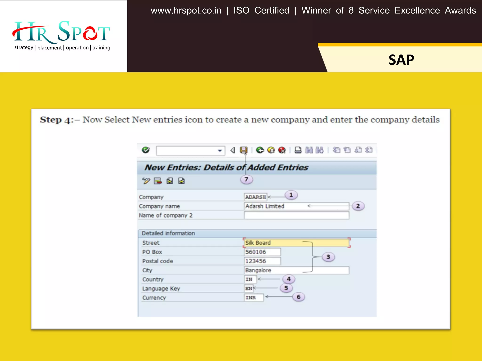 . . .www hrspot co in | ISO Certified | Winner of 8 Service Excellence Awards
SAP
 