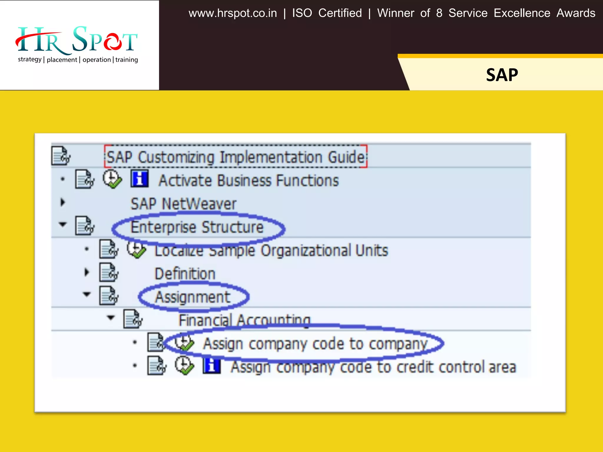 . . .www hrspot co in | ISO Certified | Winner of 8 Service Excellence Awards
SAP
 