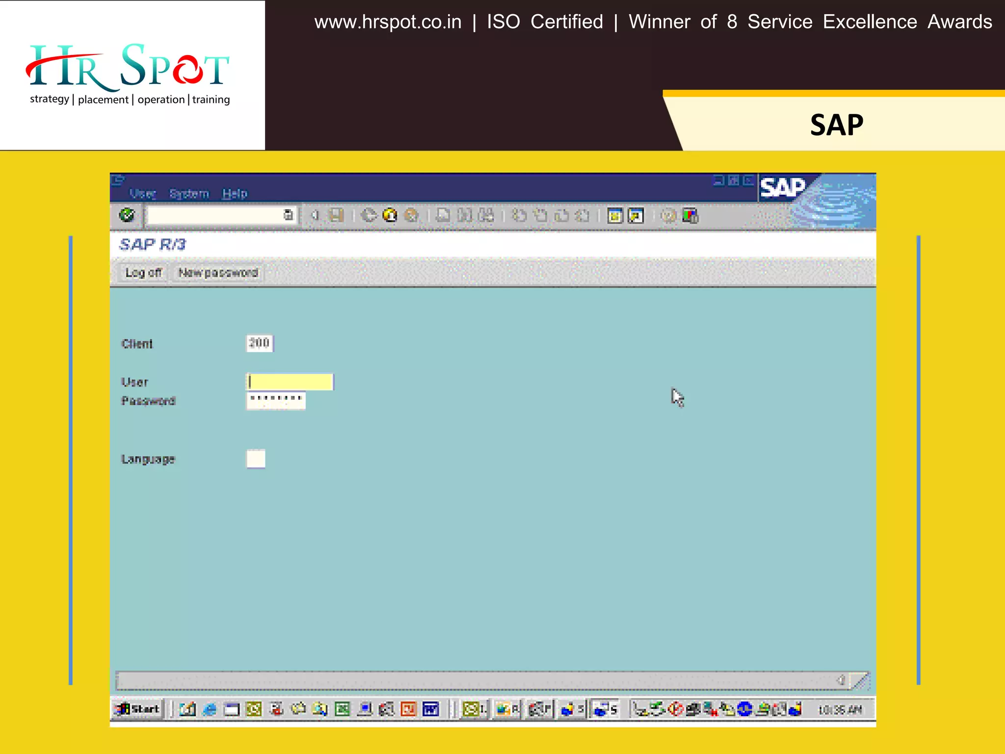 . . .www hrspot co in | ISO Certified | Winner of 8 Service Excellence Awards
SAP
 