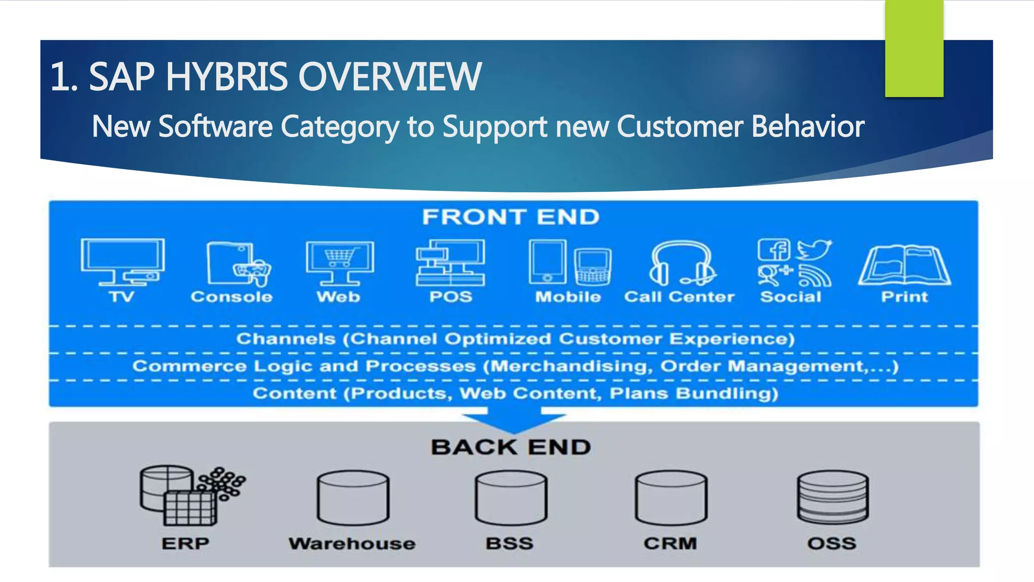 1. SAP HYBRIS OVERVIEW
New Software Category to Support new Customer Behavior