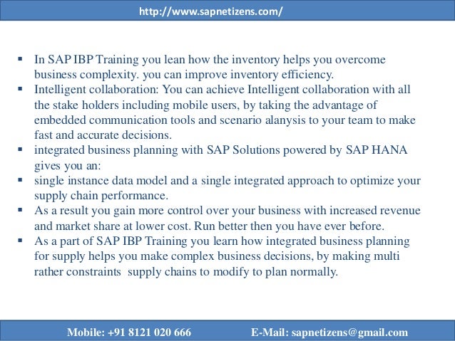 Sap ibp training videos picture