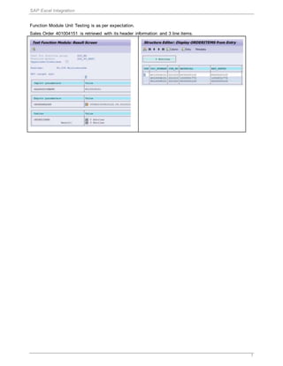 SAP Integration with Excel - Basic Guide | DOC