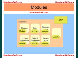 Modules Enterprise Finance Sales Human Resources Sales & Distribution Manufac- turing Project Mgmt .. 