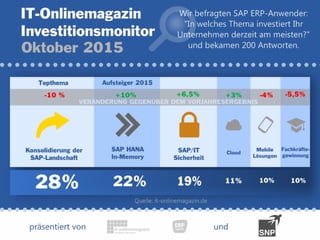 SAP Investitionsmonitor 2015 IT-Onlinemagazin