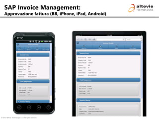 © 2013 Altevie Technologies s.r.l. All rights reserved.
SAP Invoice Management:
Approvazione fattura (BB, iPhone, iPad, Android)
 