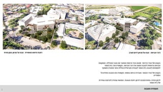 ‫המבנה‬ ‫העמדת‬
3
‫הדרומי‬ ‫הציר‬ ‫של‬ ‫בקצהו‬
,
‫המכללה‬ ‫מבני‬ ‫את‬ ‫המחבר‬ ‫הראשי‬ ‫הציר‬ ‫שהוא‬
,
‫ממוקמת‬
‫הכניסה‬ ‫כיכר‬ ‫אל‬ ‫הפונה‬ ‫למבנה‬ ‫הראשית‬ ‫הכניסה‬
,
‫הספר‬ ‫בית‬ ‫את‬ ‫הקושרת‬
‫משותף‬ ‫הסעדה‬ ‫אזור‬ ‫וכוללת‬ ‫סוציאלית‬ ‫לעבודה‬ ‫הספר‬ ‫בית‬ ‫למבנה‬ ‫למשפטים‬
.
‫הצפוני‬ ‫הציר‬ ‫של‬ ‫בקצהו‬
,
‫נוספת‬ ‫כניסה‬ ‫מוגדרת‬
,
‫אל‬ ‫החדש‬ ‫המבנה‬ ‫את‬ ‫הקושרת‬
‫הספרייה‬
.
‫מזרח‬ ‫לכיוון‬
,
‫מגוננת‬ ‫רחבת‬ ‫לכיוון‬ ‫המבנה‬ ‫נפתח‬
,
‫עתידית‬ ‫להרחבה‬ ‫עתודה‬ ‫המהווה‬
‫הספר‬ ‫בית‬ ‫של‬
.
‫הכניסה‬ ‫כיכר‬
-
‫מערב‬ ‫דרום‬ ‫מכיוון‬ ‫על‬ ‫מבט‬
‫האחורית‬ ‫הדשא‬ ‫רחבת‬
-
‫מזרח‬ ‫צפון‬ ‫מכיוון‬ ‫על‬ ‫מבט‬
 