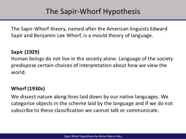 criticism of sapir whorf hypothesis